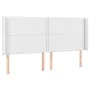 Box spring bed with mattress and LED white synthetic leather 200x200 cm by , Beds and slatted bases - Ref: Foro24-3139344, Pr...