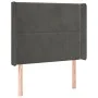 Box spring bed with mattress and LED dark gray velvet 90x200 cm by , Beds and slatted bases - Ref: Foro24-3139482, Price: 317...