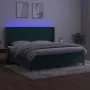 Box spring bed with mattress and LED dark green velvet 200x200cm by , Beds and slatted bases - Ref: Foro24-3139526, Price: 70...