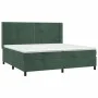 Box spring bed with mattress and LED dark green velvet 200x200cm by , Beds and slatted bases - Ref: Foro24-3139526, Price: 70...