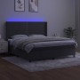 Boxspringbett mit Matratze und dunkelgrauem LED-Samt 180x200 cm von , Betten und Lattenroste - Ref: Foro24-3139518, Preis: 57...
