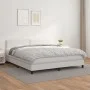 Box spring bed with white synthetic leather mattress 160x200 cm by , Beds and slatted bases - Ref: Foro24-3141072, Price: 510...