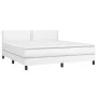 Box spring bed with white synthetic leather mattress 160x200 cm by , Beds and slatted bases - Ref: Foro24-3141072, Price: 510...