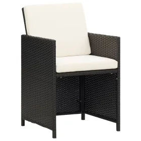 Garden chairs with cushions 2 units black synthetic rattan by vidaXL, Garden chairs - Ref: Foro24-42559, Price: 148,91 €, Dis...