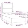 Box spring bed with white synthetic leather mattress 90x190 cm by , Beds and slatted bases - Ref: Foro24-3142756, Price: 356,...