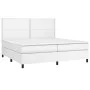 Box spring bed with white synthetic leather mattress 200x200 cm by , Beds and slatted bases - Ref: Foro24-3142804, Price: 691...
