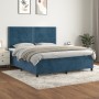 Boxspringbett mit dunkelblauer Samtmatratze 180x200 cm von , Betten und Lattenroste - Ref: Foro24-3142981, Preis: 585,95 €, R...
