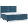Box spring bed with dark blue velvet mattress 180x200 cm by , Beds and slatted bases - Ref: Foro24-3142981, Price: 599,74 €, ...