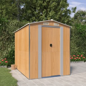 Light brown galvanized steel garden shed 192x274x223 cm by , Sheds - Ref: Foro24-3147472, Price: 401,89 €, Discount: %