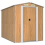 Light brown galvanized steel garden shed 192x274x223 cm by , Sheds - Ref: Foro24-3147472, Price: 402,18 €, Discount: %