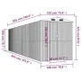 Cobertizo jardín acero galvanizado marrón claro 192x855x223 cm de , Cobertizos - Ref: Foro24-3147479, Precio: 965,70 €, Descu...