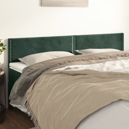 Kopfteile 2 Einheiten aus dunkelgrünem Samt 90x5x78/88 cm von , Kopf- und Fußteile - Ref: Foro24-345981, Preis: 48,25 €, Raba...