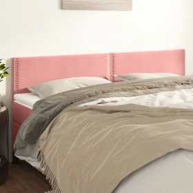 Headboards 2 units of pink velvet 90x5x78/88 cm by , Headboards and footboards - Ref: Foro24-345983, Price: 52,99 €, Discount: %