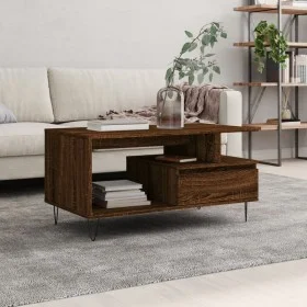 Couchtisch aus braunem Eichensperrholz, 90 x 49 x 45 cm von , Couchtisch - Ref: Foro24-831027, Preis: 62,09 €, Rabatt: %