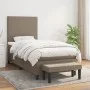 Box spring bed with taupe gray fabric mattress 80x200 cm by , Beds and slatted bases - Ref: Foro24-3136393, Price: 399,68 €, ...
