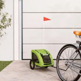 Remolque de bicicleta mascotas hierro tela Oxford verde de , Cochecitos para mascotas - Ref: Foro24-93955, Precio: 91,52 €, D...