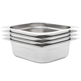 Gastronorm-Tabletts 4 Einheiten GN 1/2 100 mm Edelstahl von , Eimer für Dampftische - Ref: Foro24-50888, Preis: 50,08 €, Raba...