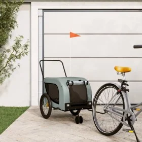 Pet Bicycle Trailer Iron Oxford Cloth Gray Black by , pet strollers - Ref: Foro24-94028, Price: 108,71 €, Discount: %