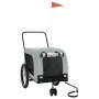 Haustier-Fahrradanhänger, Eisen-Oxford-Stoff, Grau, Schwarz von , Kinderwagen für Haustiere - Ref: Foro24-94028, Preis: 108,6...