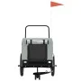 Haustier-Fahrradanhänger, Eisen-Oxford-Stoff, Grau, Schwarz von , Kinderwagen für Haustiere - Ref: Foro24-94028, Preis: 108,6...