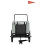 Haustier-Fahrradanhänger, Eisen-Oxford-Stoff, Grau, Schwarz von , Kinderwagen für Haustiere - Ref: Foro24-94028, Preis: 110,5...