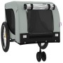 Haustier-Fahrradanhänger, Eisen-Oxford-Stoff, Grau, Schwarz von , Kinderwagen für Haustiere - Ref: Foro24-94028, Preis: 110,5...