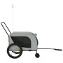 Haustier-Fahrradanhänger, Eisen-Oxford-Stoff, Grau, Schwarz von , Kinderwagen für Haustiere - Ref: Foro24-94028, Preis: 108,6...