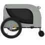 Haustier-Fahrradanhänger, Eisen-Oxford-Stoff, Grau, Schwarz von , Kinderwagen für Haustiere - Ref: Foro24-94028, Preis: 108,6...