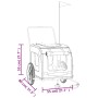 Haustier-Fahrradanhänger, Eisen-Oxford-Stoff, Grau, Schwarz von , Kinderwagen für Haustiere - Ref: Foro24-94028, Preis: 110,5...