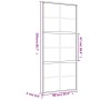 Golden sliding door made of transparent ESG glass and aluminum by , Doors for the home - Ref: Foro24-155167, Price: 163,74 €,...