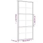 Goldene Schiebetür aus transparentem ESG-Glas und Aluminium von , Türen für zu Hause - Ref: Foro24-155167, Preis: 161,11 €, R...