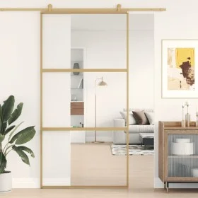 Goldene Schiebetür aus transparentem ESG-Glas und Aluminium von , Türen für zu Hause - Ref: Foro24-155150, Preis: 167,84 €, R...