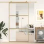 Goldene Schiebetür aus transparentem ESG-Glas und Aluminium von , Türen für zu Hause - Ref: Foro24-155150, Preis: 167,84 €, R...