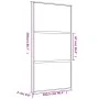 Goldene Schiebetür aus transparentem ESG-Glas und Aluminium von , Türen für zu Hause - Ref: Foro24-155150, Preis: 167,84 €, R...