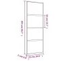Golden sliding door made of transparent ESG glass and aluminum by , Doors for the home - Ref: Foro24-155178, Price: 150,02 €,...