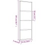 Goldene Schiebetür aus transparentem ESG-Glas und Aluminium von , Türen für zu Hause - Ref: Foro24-155178, Preis: 152,46 €, R...