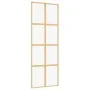 Puerta corredera dorada de vidrio ESG transparente y aluminio de , Puertas para el hogar - Ref: Foro24-155184, Precio: 152,86...