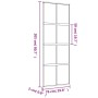 Goldene Schiebetür aus transparentem ESG-Glas und Aluminium von , Türen für zu Hause - Ref: Foro24-155184, Preis: 155,35 €, R...