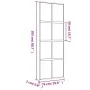 Puerta corredera dorada de vidrio ESG transparente y aluminio de , Puertas para el hogar - Ref: Foro24-155184, Precio: 152,86...