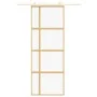 Golden sliding door made of transparent ESG glass and aluminum by , Doors for the home - Ref: Foro24-155190, Price: 152,94 €,...