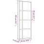 Golden sliding door made of transparent ESG glass and aluminum by , Doors for the home - Ref: Foro24-155190, Price: 155,44 €,...