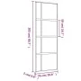 Golden sliding door made of transparent ESG glass and aluminum by , Doors for the home - Ref: Foro24-155190, Price: 152,94 €,...