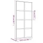 Goldene Schiebetür aus transparentem ESG-Glas und Aluminium von , Türen für zu Hause - Ref: Foro24-155186, Preis: 142,39 €, R...