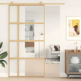 Goldene Schiebetür aus transparentem ESG-Glas und Aluminium von , Türen für zu Hause - Ref: Foro24-155192, Preis: 173,11 €, R...