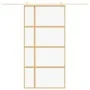 Puerta corredera dorada de vidrio ESG transparente y aluminio de , Puertas para el hogar - Ref: Foro24-155192, Precio: 173,10...