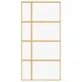 Puerta corredera dorada de vidrio ESG transparente y aluminio de , Puertas para el hogar - Ref: Foro24-155192, Precio: 173,10...
