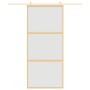 Puerta corredera dorada vidrio ESG esmerilado aluminio 90x205cm de , Puertas para el hogar - Ref: Foro24-155152, Precio: 169,...