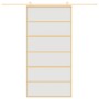 Goldene Schiebetür aus satiniertem ESG-Glas und Aluminium von , Türen für zu Hause - Ref: Foro24-155165, Preis: 185,88 €, Rab...