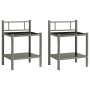 Nachttische 2 Stück Metall und Glas grau und schwarz von vidaXL, Nachttische - Ref: Foro24-325093, Preis: 43,77 €, Rabatt: %