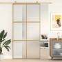 Goldene Schiebetür aus satiniertem ESG-Glas und Aluminium von , Türen für zu Hause - Ref: Foro24-155159, Preis: 189,06 €, Rab...